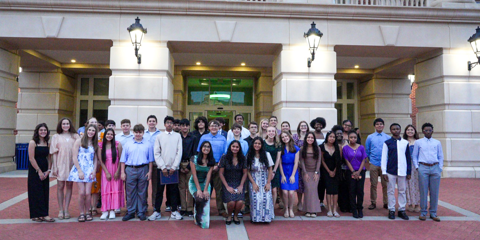 2025-2026 Kannapolis Youth Council Students standing outside city hall 2025-2026 Kannapolis Youth Council Students standing outside city hall